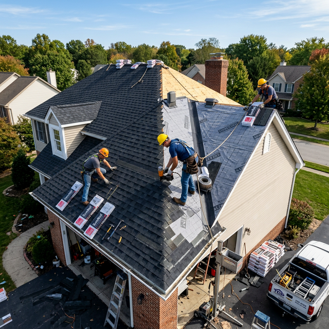 Black asphalt shingle installation in Hastings-on-Hudson